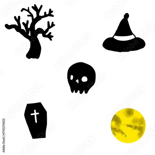 Hand made Halloween icons 