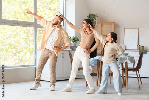 Happy parents with their li...
