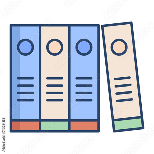 find document linear color icon design