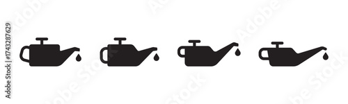 Change engine oil icon isolated on white background.