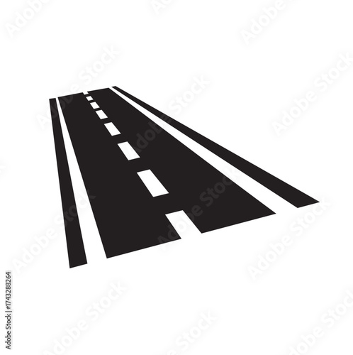 road icon on white background	