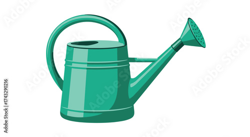 A green watering can for your garden plants and flowers.