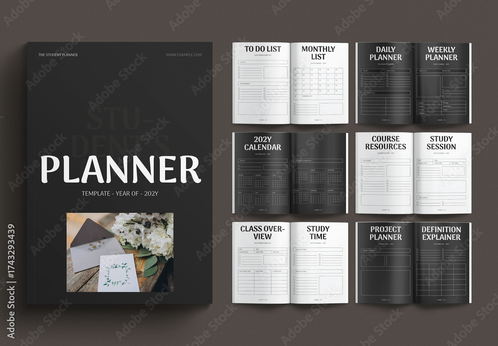 Sample Planner Layout Planner Template Design Layout Stock Template | Adobe Stock