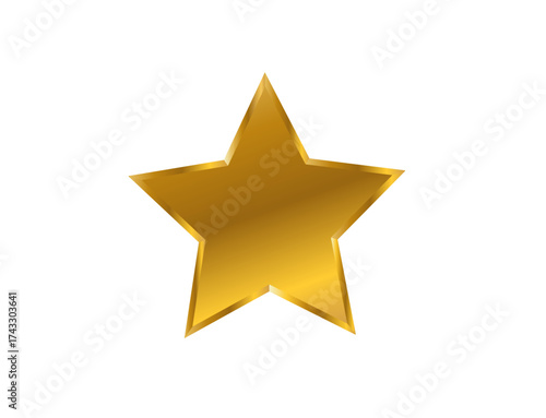 a gold star on a white background, an icon, an illustration,