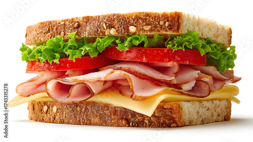 sandwich with ham and vegetables 