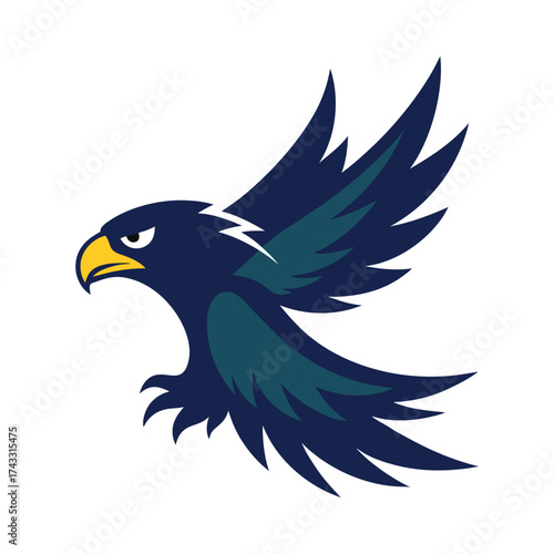 eagle in motion vector