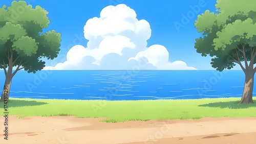landscape with tree