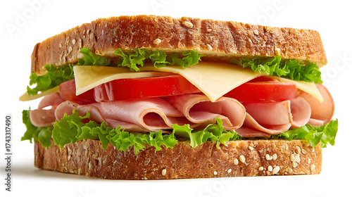 sandwich with ham and vegetables 