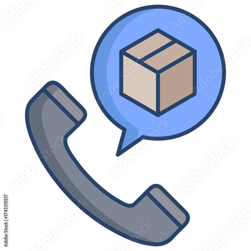 package call enquiry linear color icon design