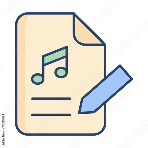 note edit linear color icon design