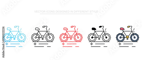 Bicycle icon design with white background stock illustration
