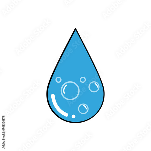 blue water drop