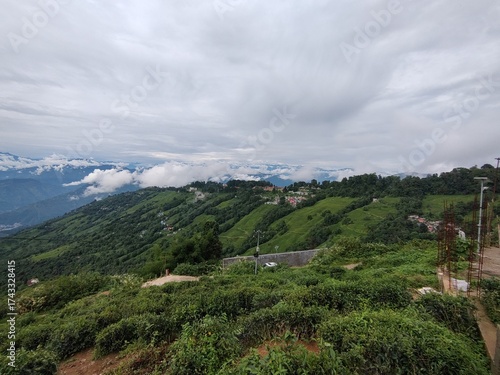 Wallpaper Mural mountain landscape with clouds Torontodigital.ca