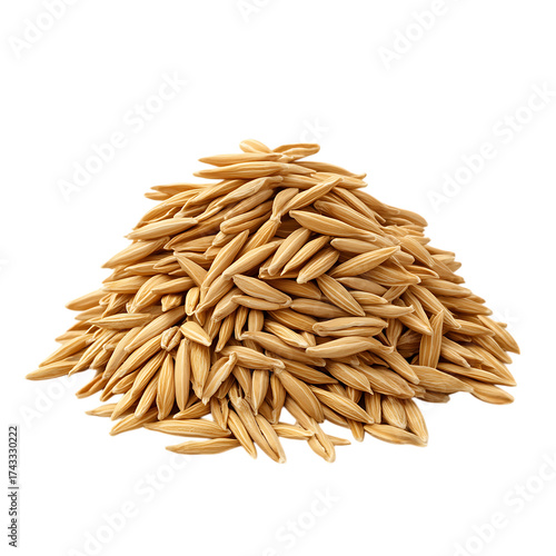 Heap of raw oats scattered naturally png