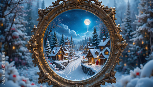 christmas tree in the snow