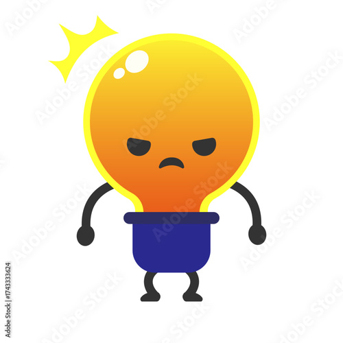 Cartoon Light Bulb Character Illustration