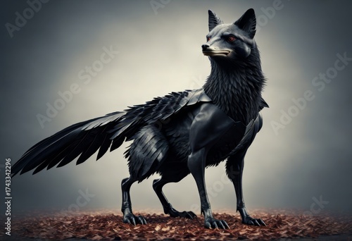 Hybrid animal between fox a...