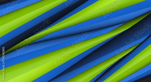 Dynamic blue and green geometric pattern background for vibrant designs