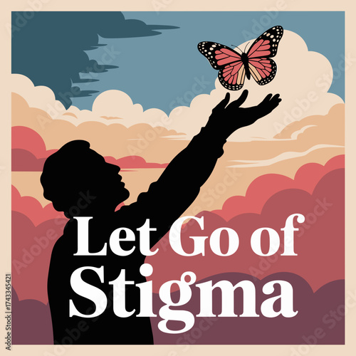 Let Go of Stigma Fibromyalgia Awareness Art