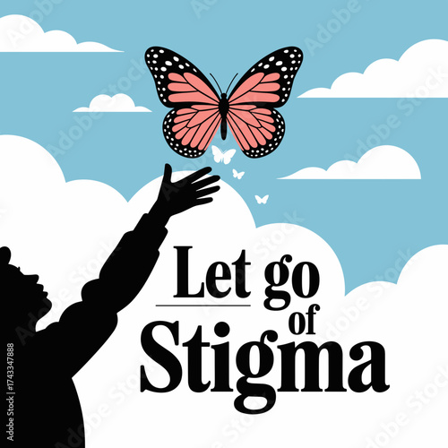 Let Go of Stigma Fibromyalgia Awareness Art