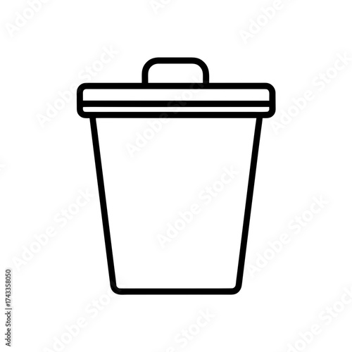 laundry hamper icon line art vector illustration on transparent background