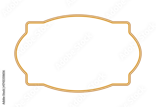 Wallpaper Mural Golden realistic 3d frame in Indian style. Luxury shining oriental window. morocco shape. Vintage ornamental border, decorative element. Vector illustration for certificate, label, stamp Torontodigital.ca