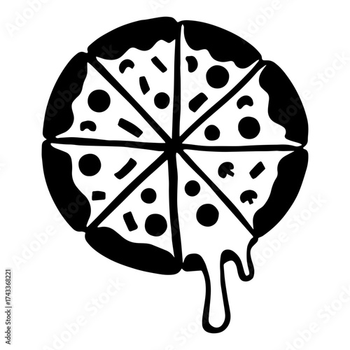 Wallpaper Mural pizza with dripping cheese Torontodigital.ca
