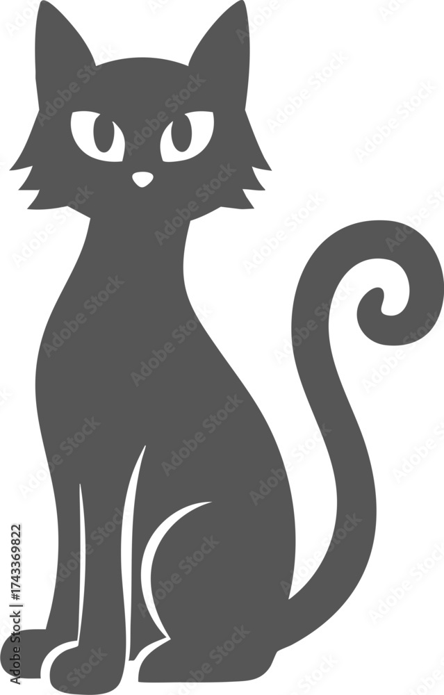 Fototapeta premium Halloween black cat