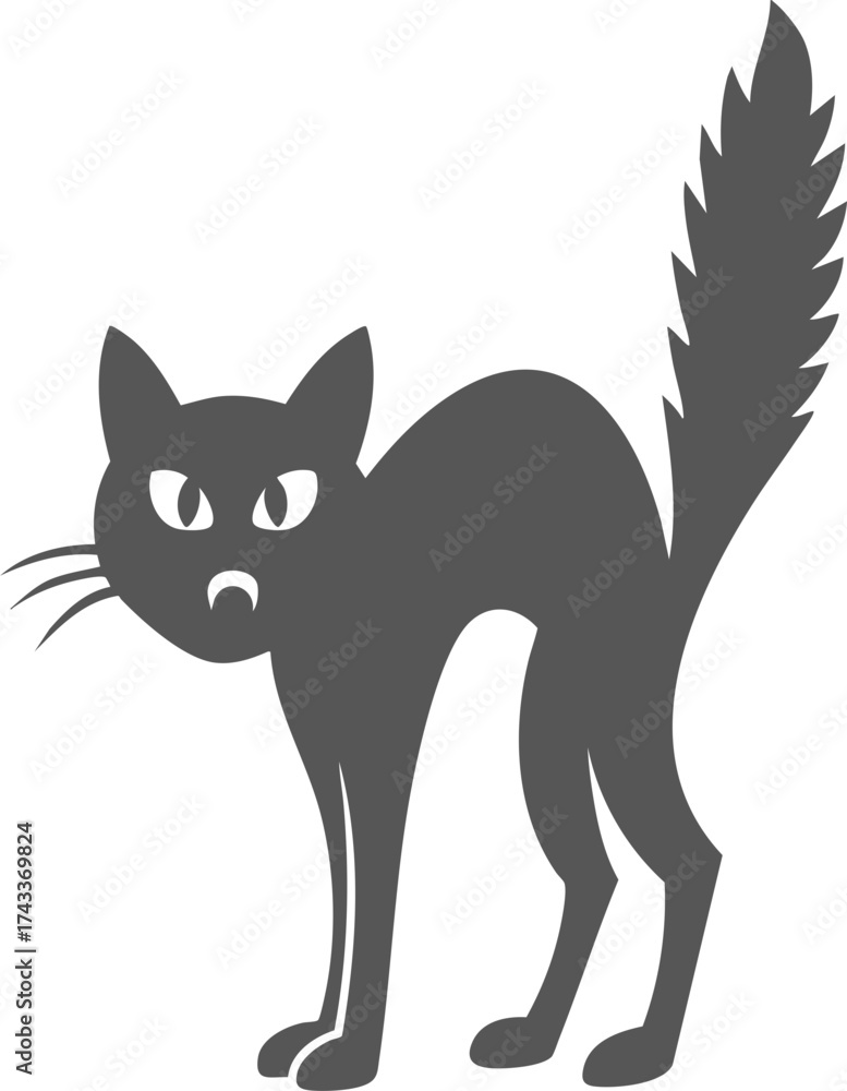 Obraz premium Halloween black cat