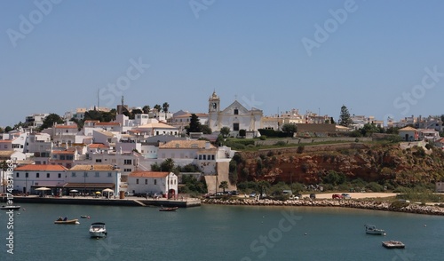 View of the harbour in Portimao in the western Algarve region of Portugal.