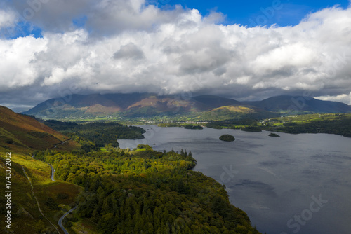 Derwent Water Lake District, Under a Dramatic Cloudy Sky
