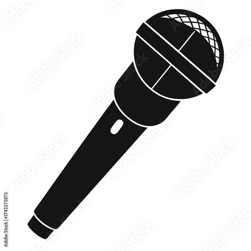 Vector Illustration of a Classic Microphone Icon