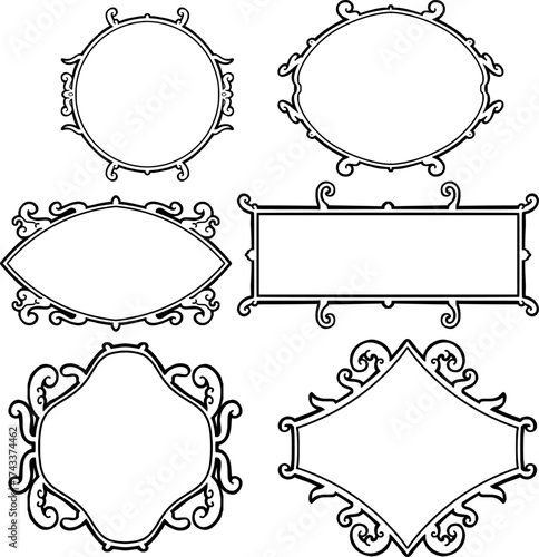 featuring classic ornament frame bundle designs in various sizes and shapes