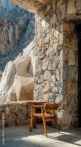 chair on the wall