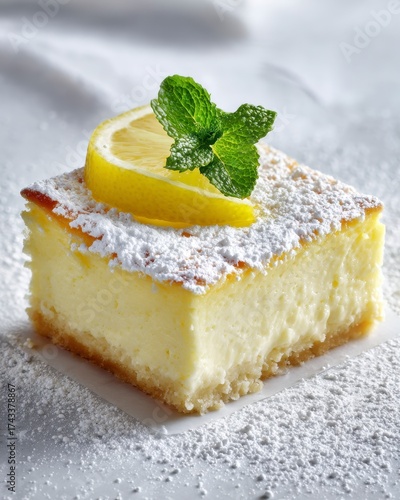 cheesecake with mint