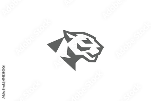 Panther in Motion Abstract Power in Geometric Form