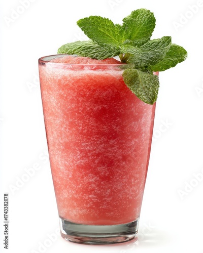 strawberry smoothie with mint