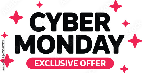 Exciting Cyber Monday sale with festive sparkles and exclusive offer announcement