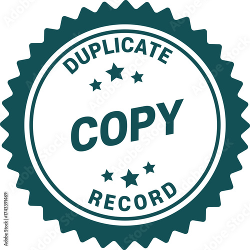 Принти на полотні Duplicate Copy Record Seal