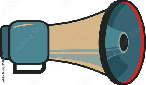 Retro Megaphone Illustration