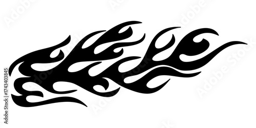 Hand drawn of Fire flame symbol on set. isolated on white background. doodle design element