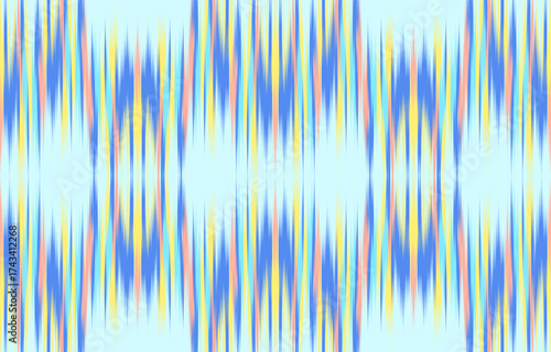 Design Textile ikat wave abstract geometric ikat, design ikat vector for background, wallpaper, carpet, wrapping, fabric, textile fashion wearing.