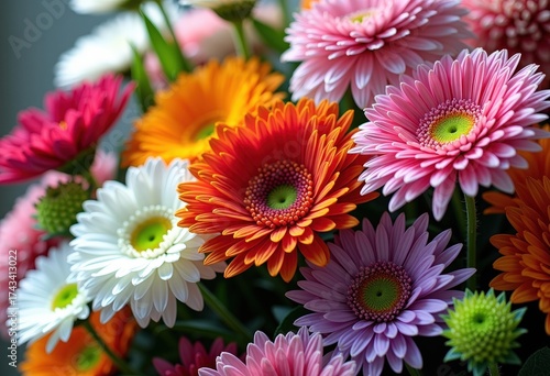Colorful Gerbera Daisies