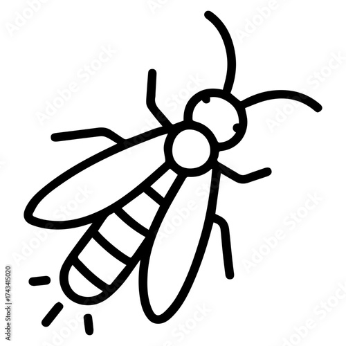  firefly icon or logo symbol line vector illustration 