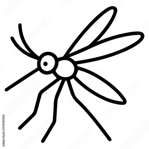 mosquitoes  icon or logo symbol line vector illustration 