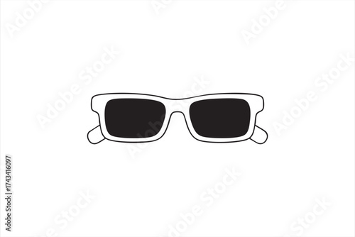 Fashion icon of sunglasses symbolizing modern style and cool attitude concept