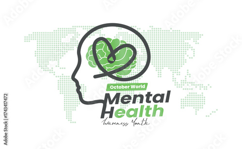 World Mental Health Day is celebrated with a green ribbon, an international symbol of raising awareness of mental health and self-care.	