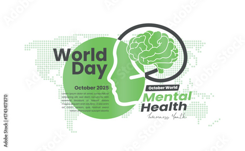 World Mental Health Day is celebrated with a green ribbon, an international symbol of raising awareness of mental health and self-care.	