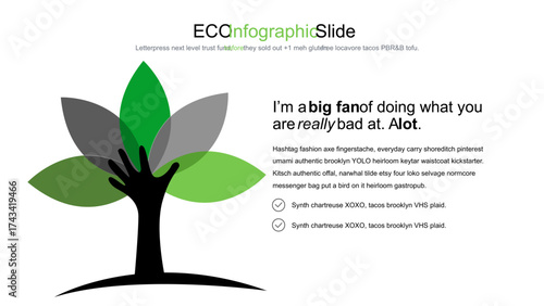 Eco Infographic Slide with Tree Illustration