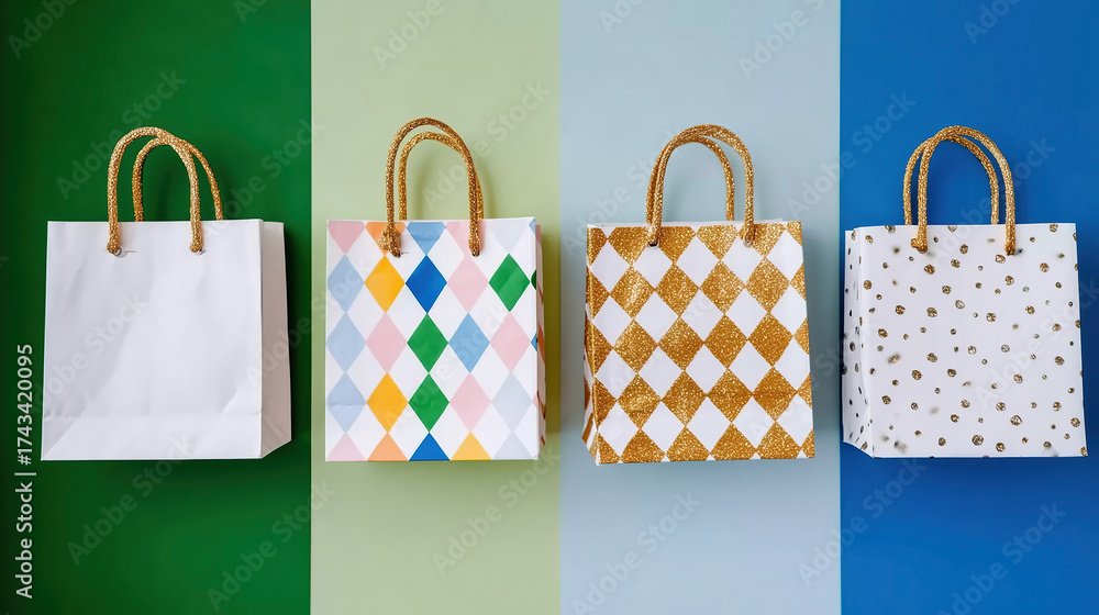 custom made wallpaper toronto digitalColorful shopping bags arranged on a backdrop reflecting a sale event in a vibrant retail setting